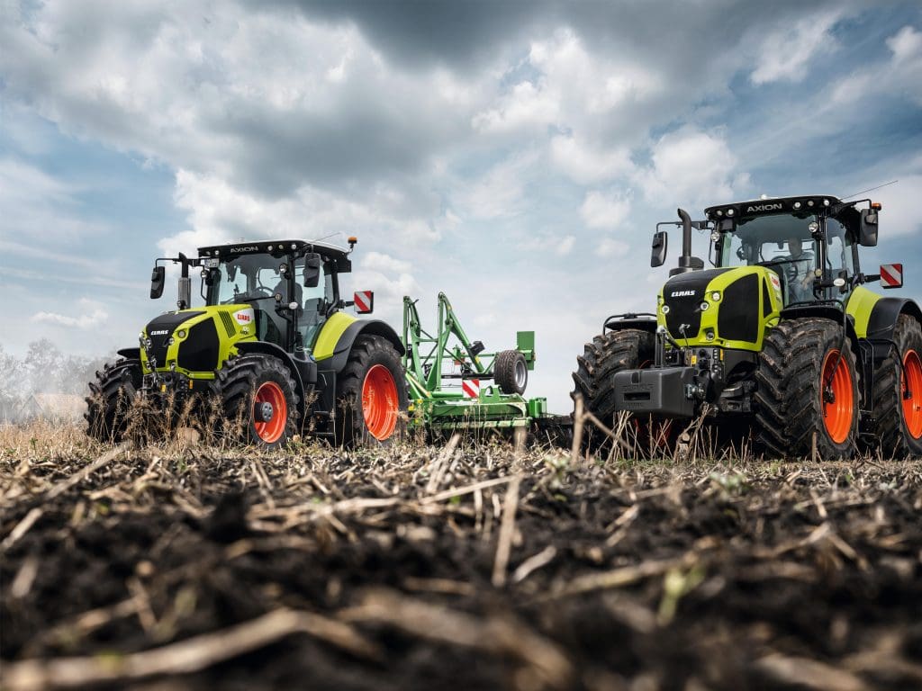 two axions parked up in a paddock