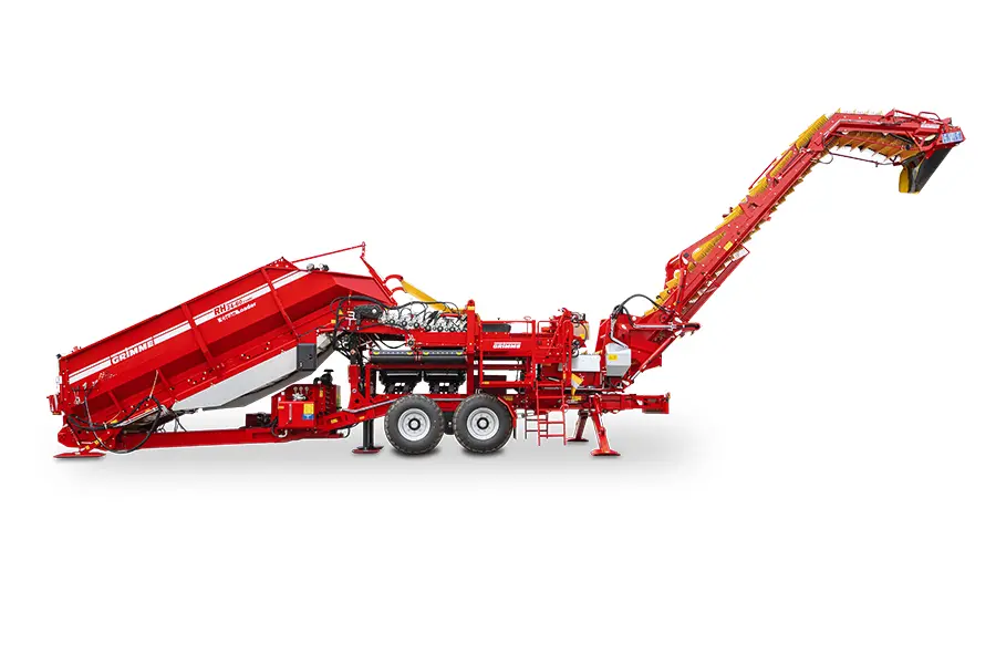 image of cleanloader receiving hopper from grimme